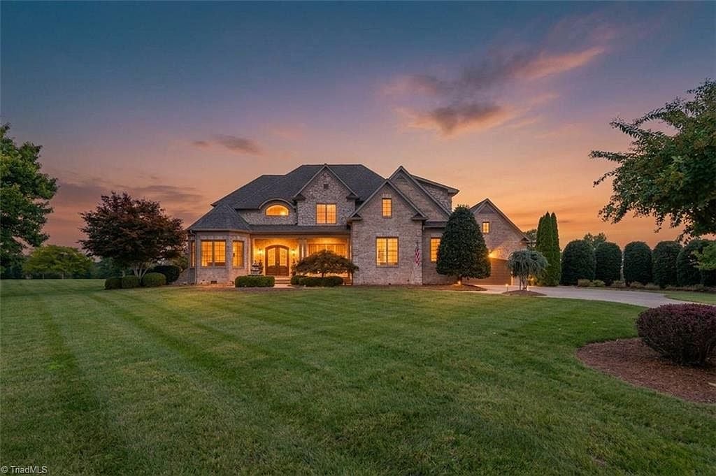 Exterior of 7404 Hadleigh Ct at twilight