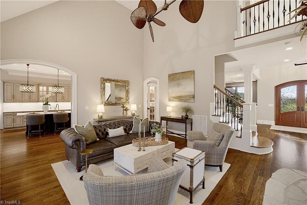 Newly built living room staged for sale